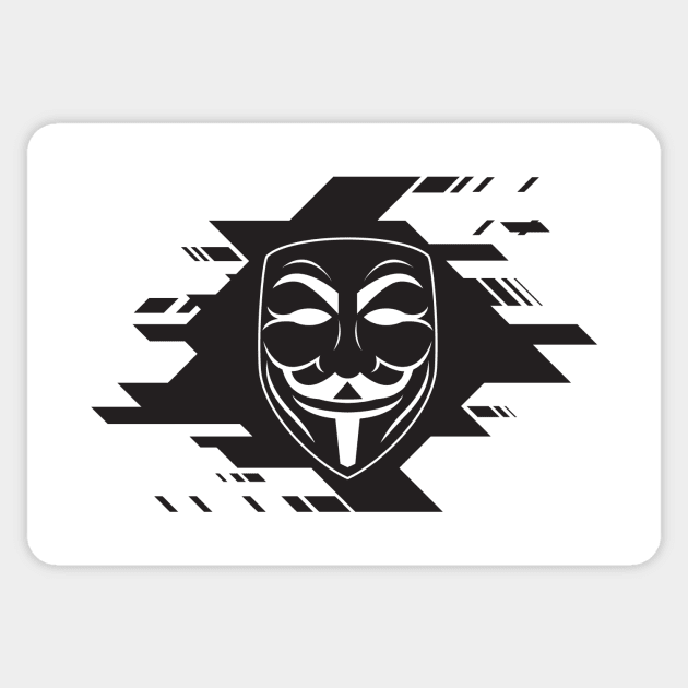 Anonymous (black version) Sticker by Wolfano